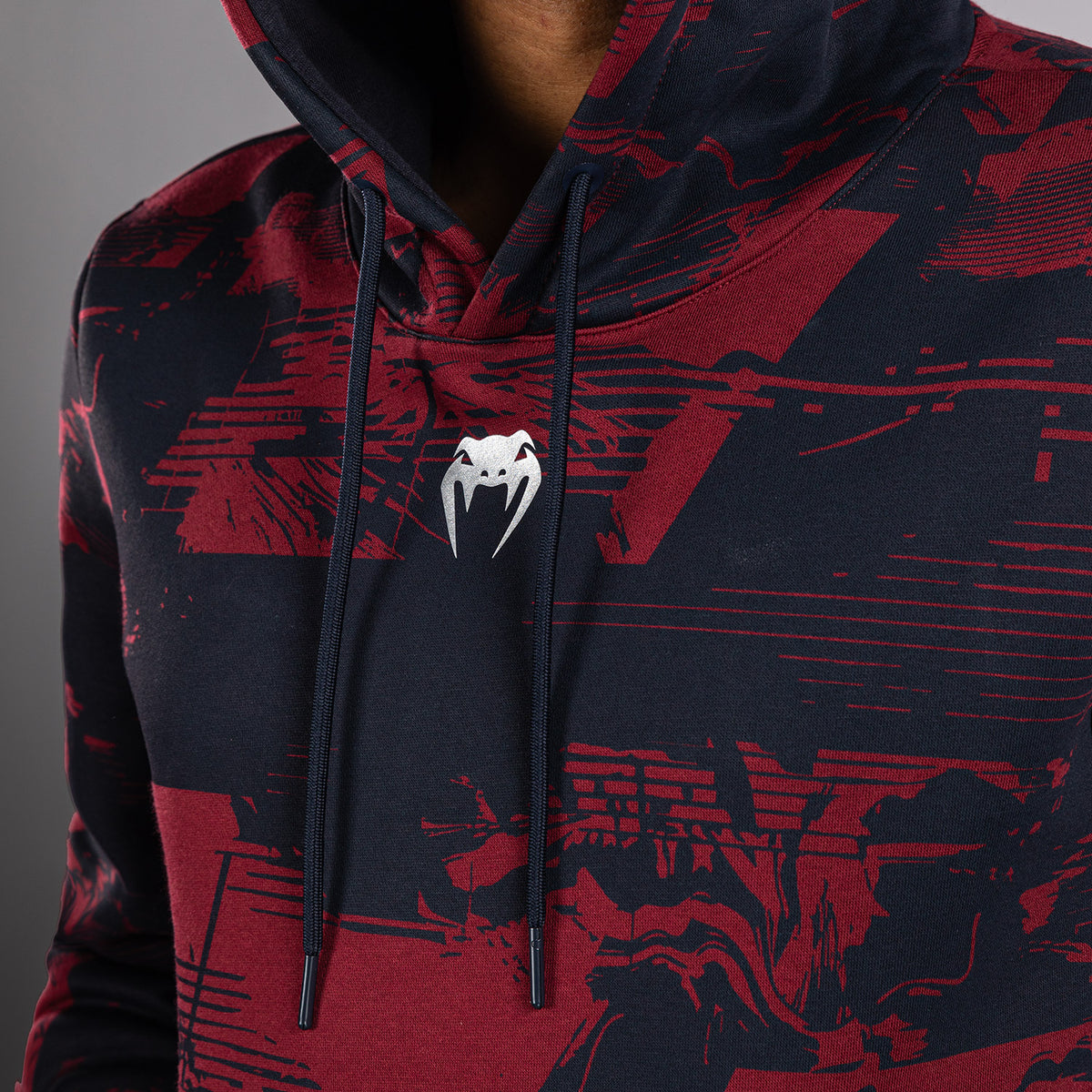 Sweat à capuche Homme UFC Zenith by Venum Authentic Fight Week - Bleu marine/Bordeaux/Argent - product-type_Sweatshirts