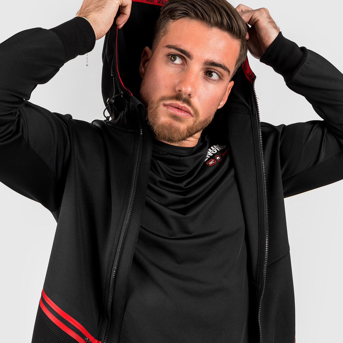 Sweatshirt zippé à capuche pour Hommes UFC Adrenaline by Venum Fight Week - Noir - product-type_Sweatshirts