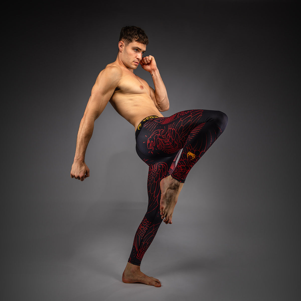 Pantalon de Compression Venum Quetzal Fury - Noir/Rouge Fury/Mandarine - product-type_Pantalons de Compression