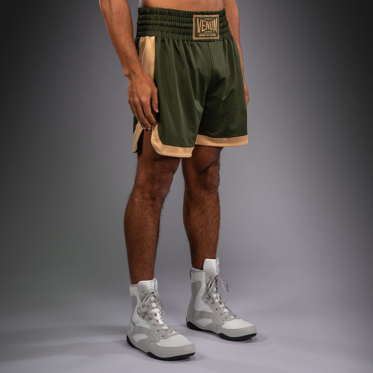 Short de boxe Venum Classic - Vert Militaire/Sable - product-type_Shorts de boxe