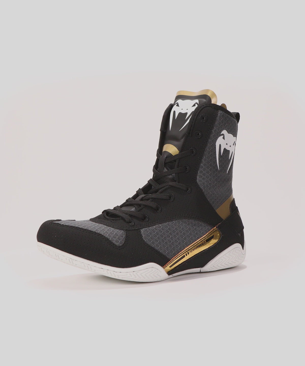Chaussures de boxe Venum Elite - Noir/Blanc/Or - product-type_Chaussures de boxe