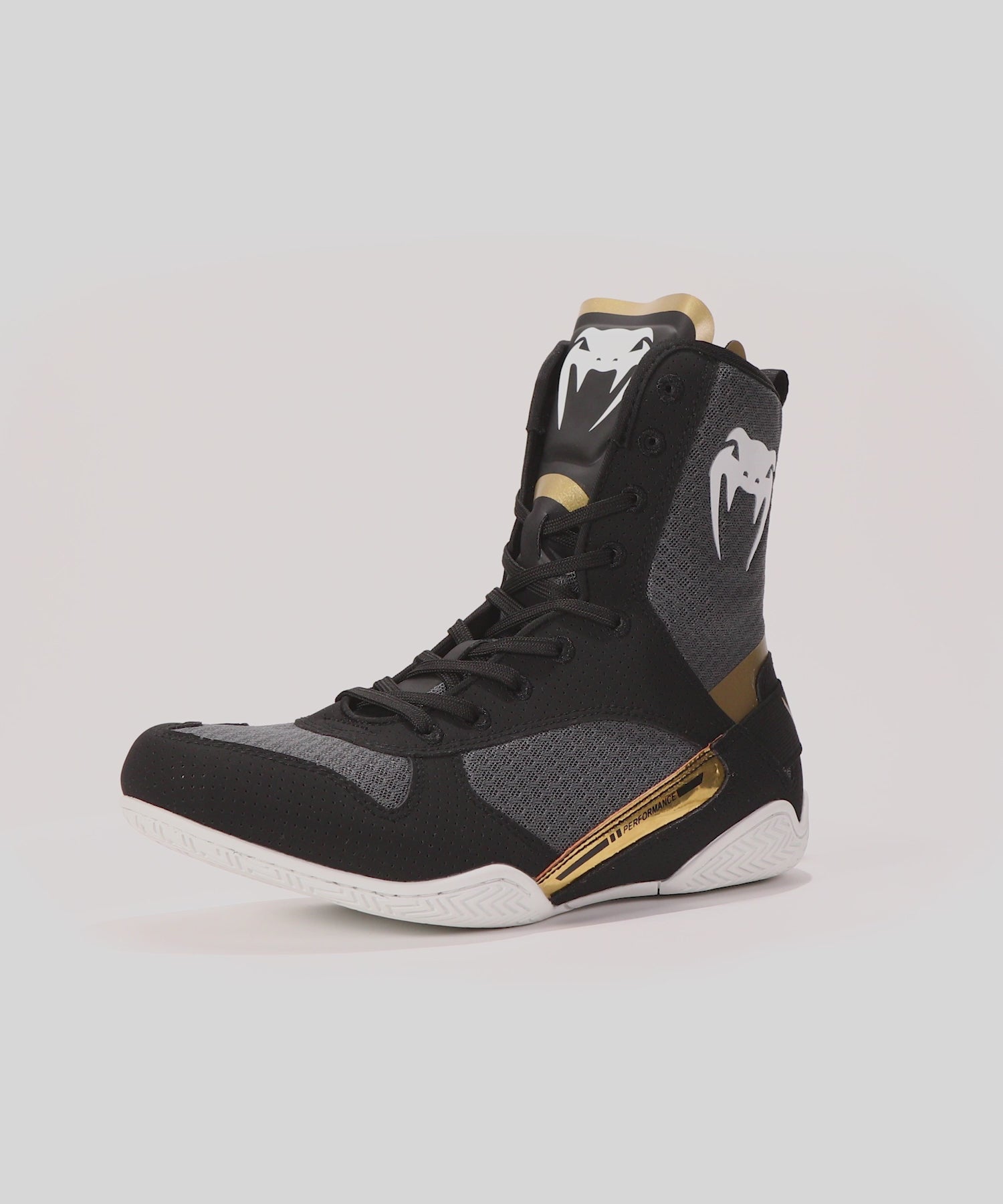 Chaussures de boxe Venum Elite - Noir/Blanc/Or - product-type_Chaussures de boxe