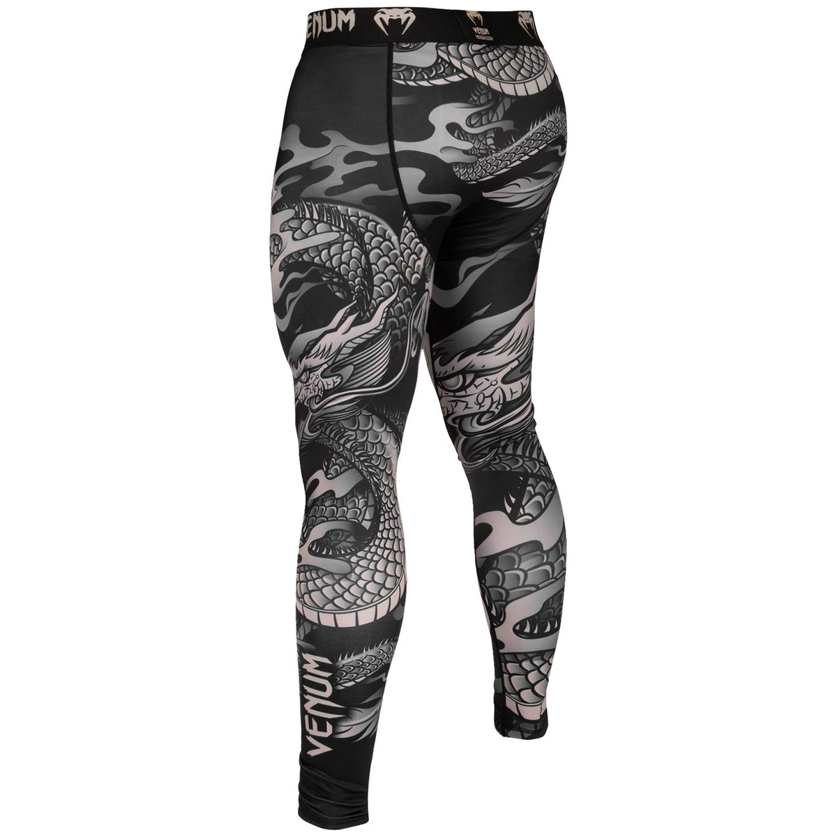 Pantalon de Compression Venum Dragon's Flight - Noir/Sable - Pantalons de compression