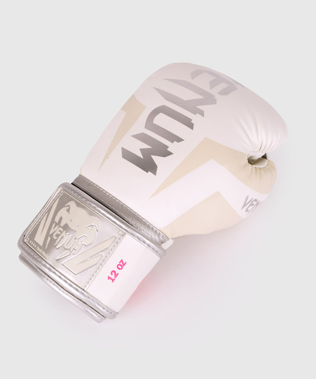 Gants de boxe Venum Elite - Blanc/Argent-Rose - Gants de boxe
