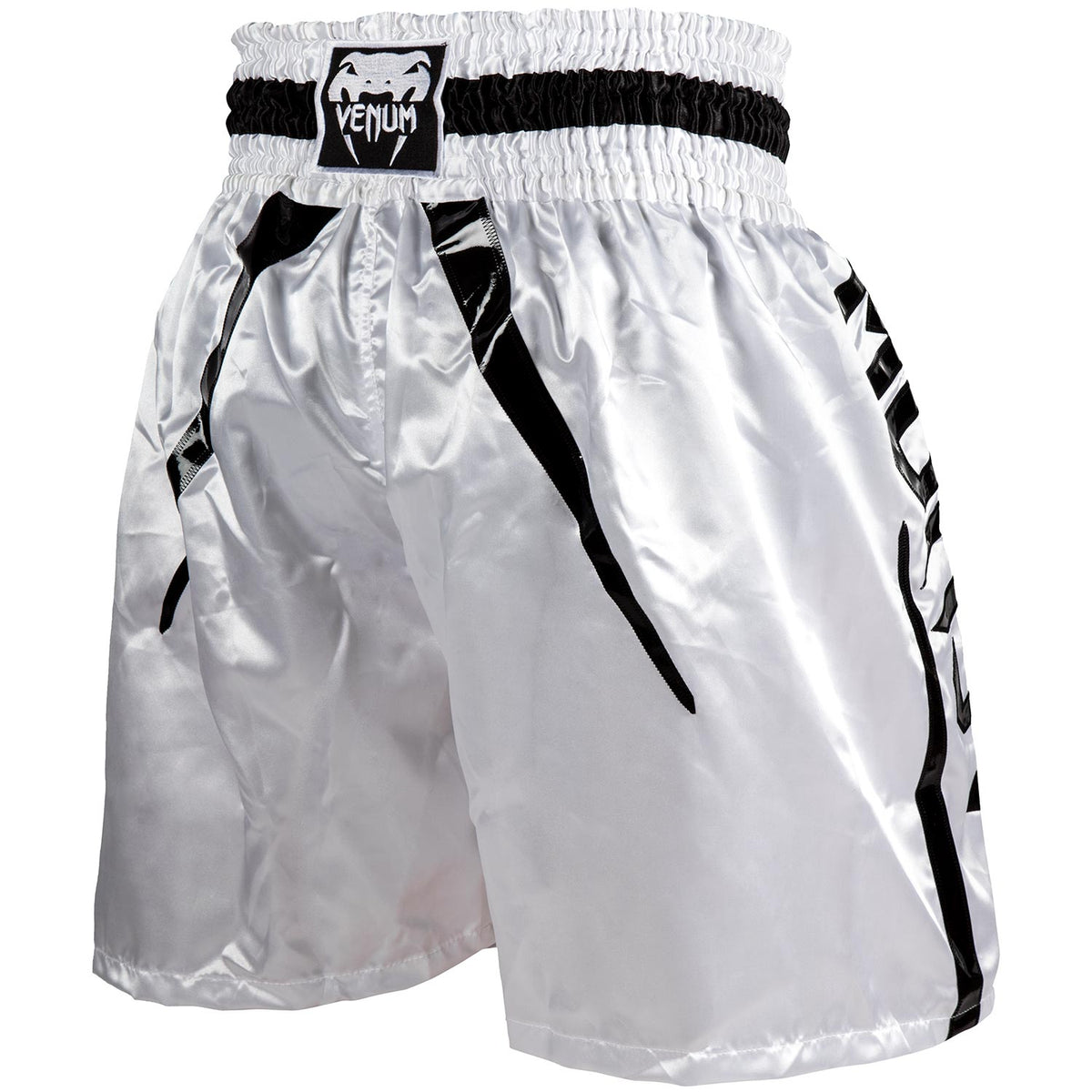 Short de Boxe Venum Elite - Blanc/Noir - Shorts de boxe anglaise