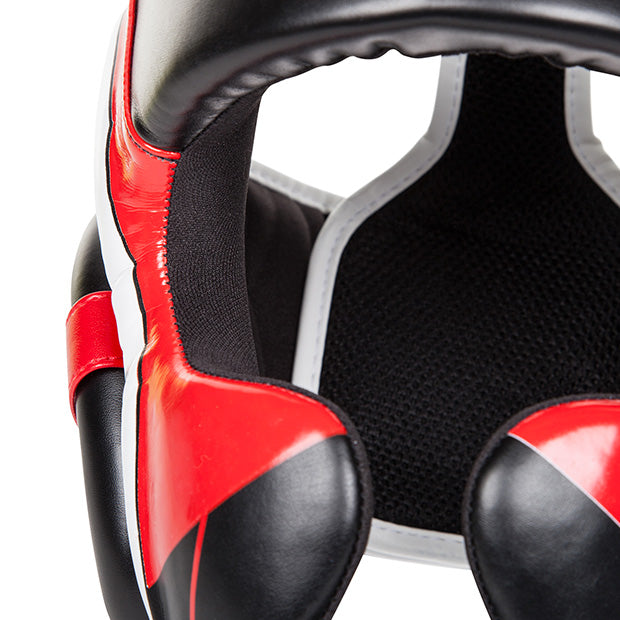 Casque de Boxe Venum Elite - Noir/Blanc/Rouge - Casques