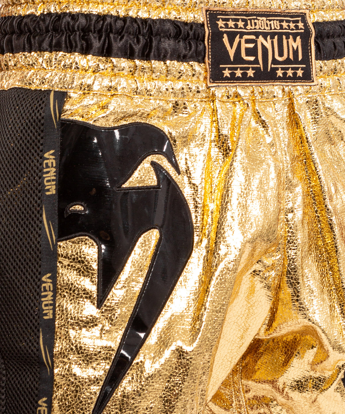 Short de Muay Thai Venum Giant Foil - Doré/Noir - Shorts de boxe thaï