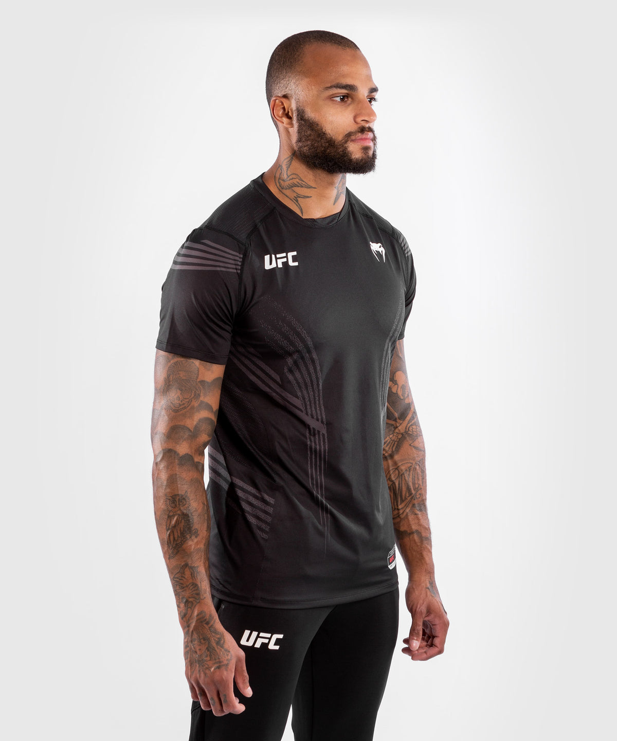 T-shirt Technique Homme Fighters UFC Venum Authentic Fight Night - Noir - T-shirts