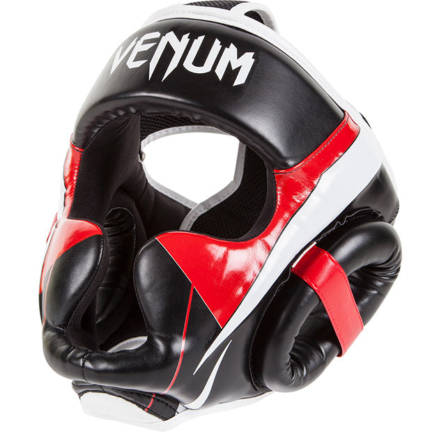 Casque de Boxe Venum Elite - Noir/Blanc/Rouge - Casques
