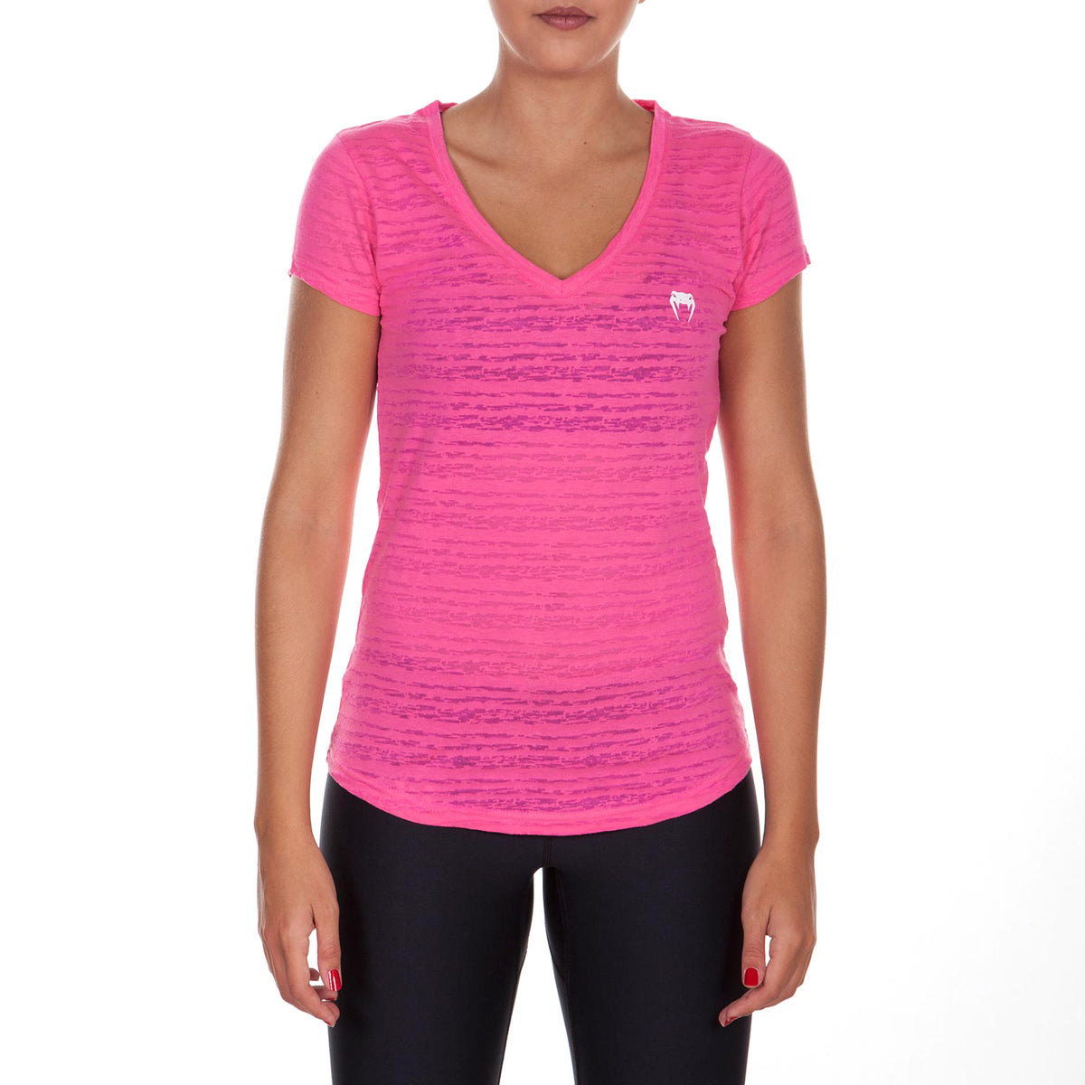 T-shirt Femme Col V Venum Essential - Rose - T-shirts