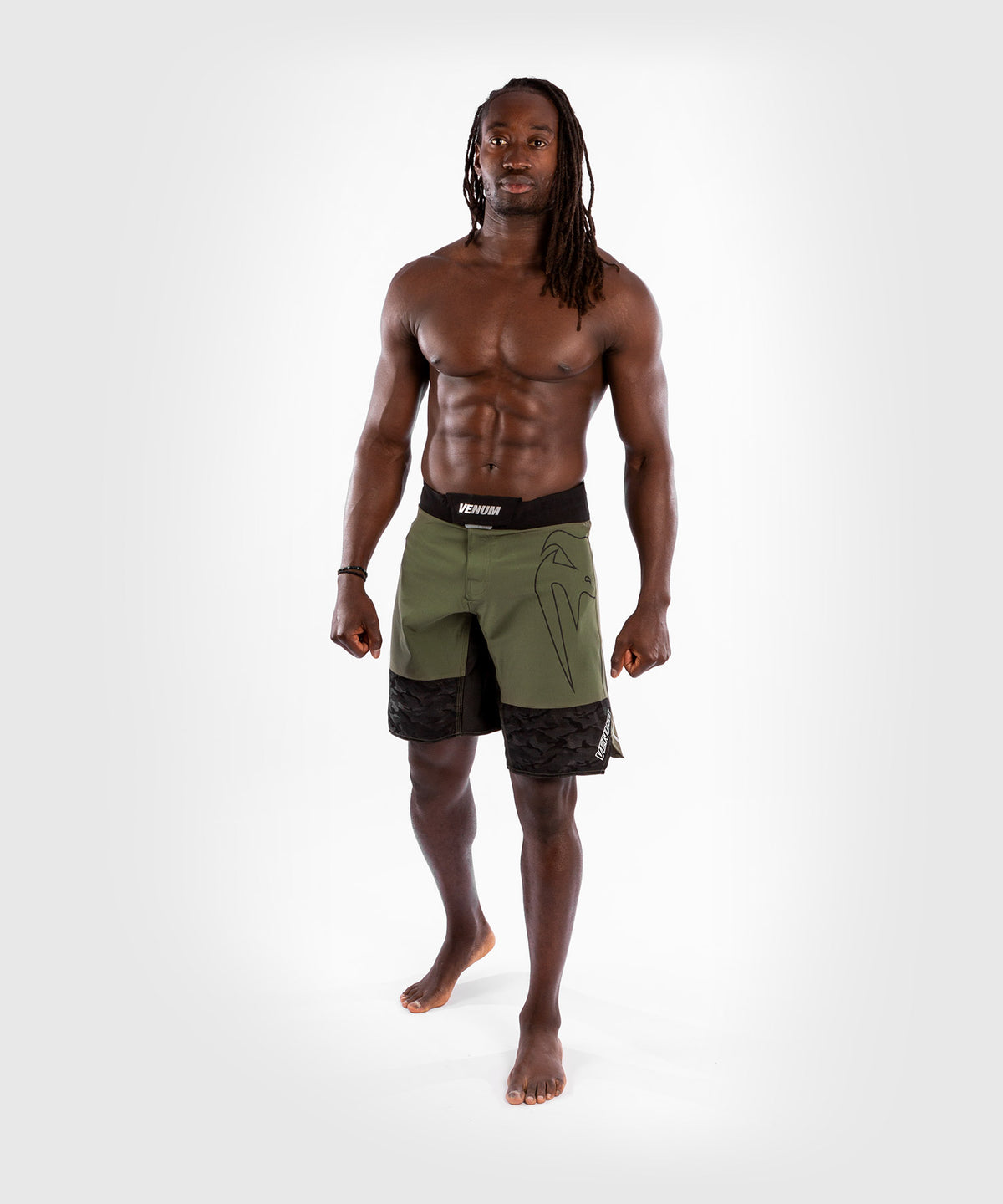 Fightshort Venum light 4.0 - Kaki/Argent - Shorts de MMA