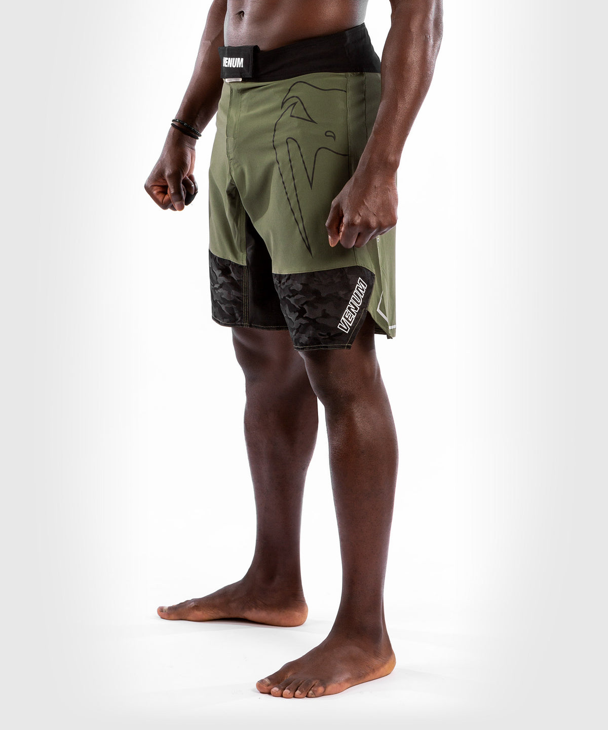 Fightshort Venum light 4.0 - Kaki/Argent - Shorts de MMA